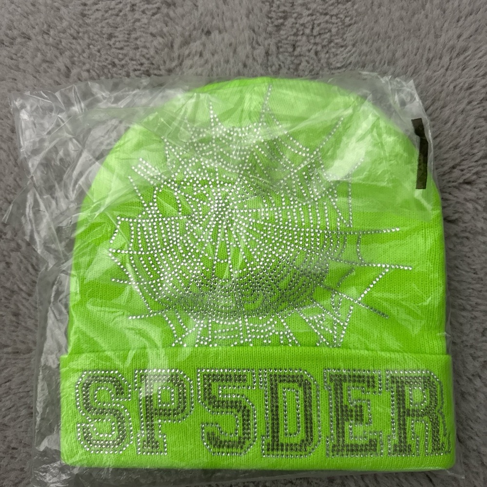 Sp5der beanie Green New